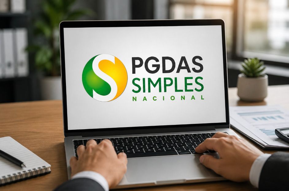 Tela do PGDAS Simples Nacional em notebook durante o processo de retificação do PGDAS Simples Nacional.